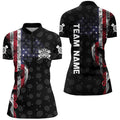 Smoky American Flag Darts Quarter-Zip Custom Patriotic Women Dart Dart