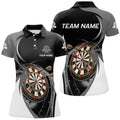 Personalized Grey Black Darts Quarter-Zip Custom Darts Dart