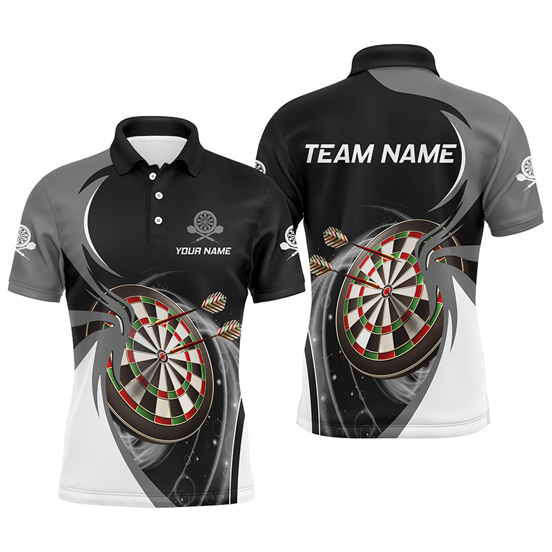 Personalized Grey Black Darts Quarter-Zip Custom Darts Dart
