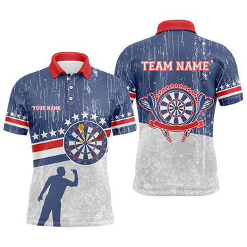 Retro American Flag Darts Blue Custom Patriotic Darts