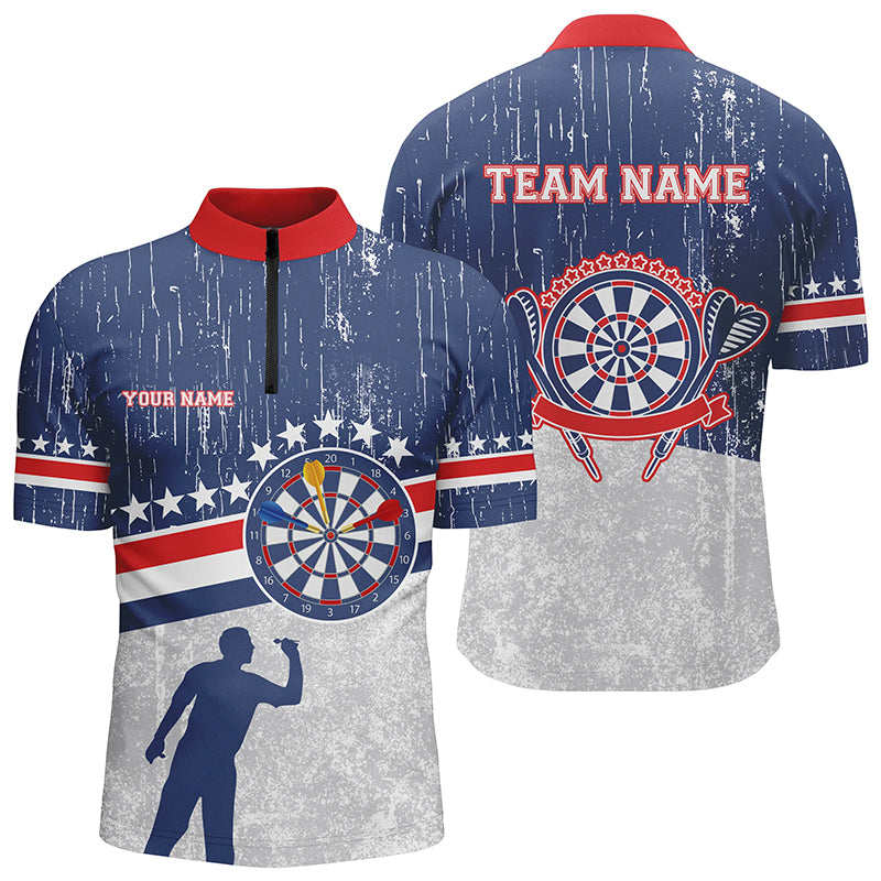 Retro American Flag Darts Blue Custom Patriotic Darts