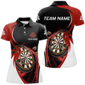 Personalized Red Black Darts Quarter-zip Custom Dart Team