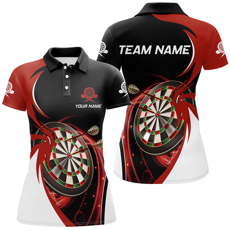 Personalized Red Black Darts Quarter-zip Custom Dart Team