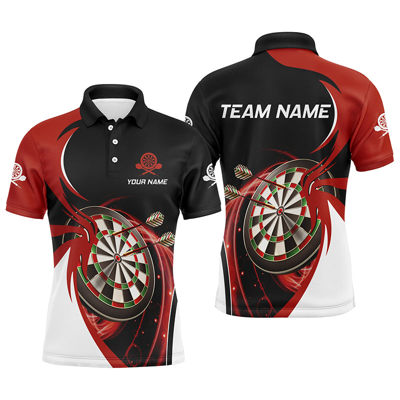 Personalized Red Black Darts Quarter-zip Custom Dart Team