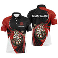 Personalized Red Black Darts Quarter-zip Custom Dart Team