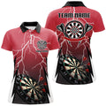 Personalized Red Lightning Darts Quarter-Zip Custom Thunder Darts