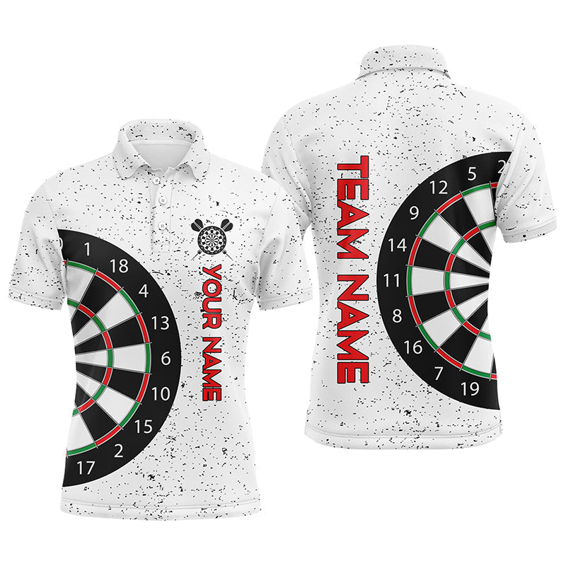 Personalized White Grunge Dartboard Custom Dart Team