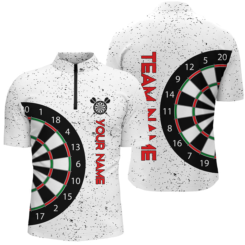 Personalized White Grunge Dartboard Custom Dart Team