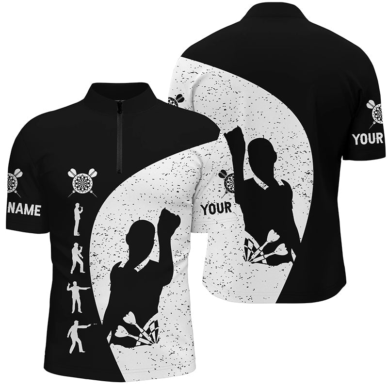 Womens Black White Grunge Darts Personalized Darts