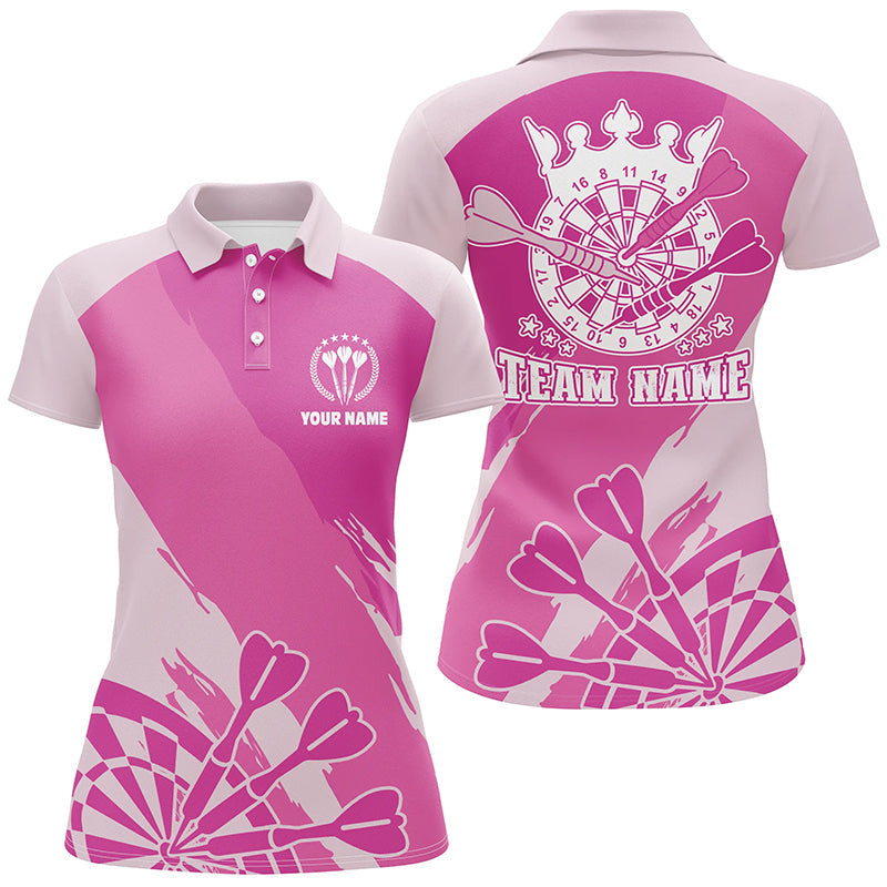 Personalized Pink Darts Quarter-Zip Custom Cool Dart Darts