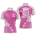 Personalized Pink Darts Quarter-Zip Custom Cool Dart Darts