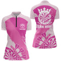 Personalized Pink Darts Quarter-Zip Custom Cool Dart Darts