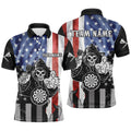 Personalized Vintage American Flag Darts Quarter-zip Skull Darts