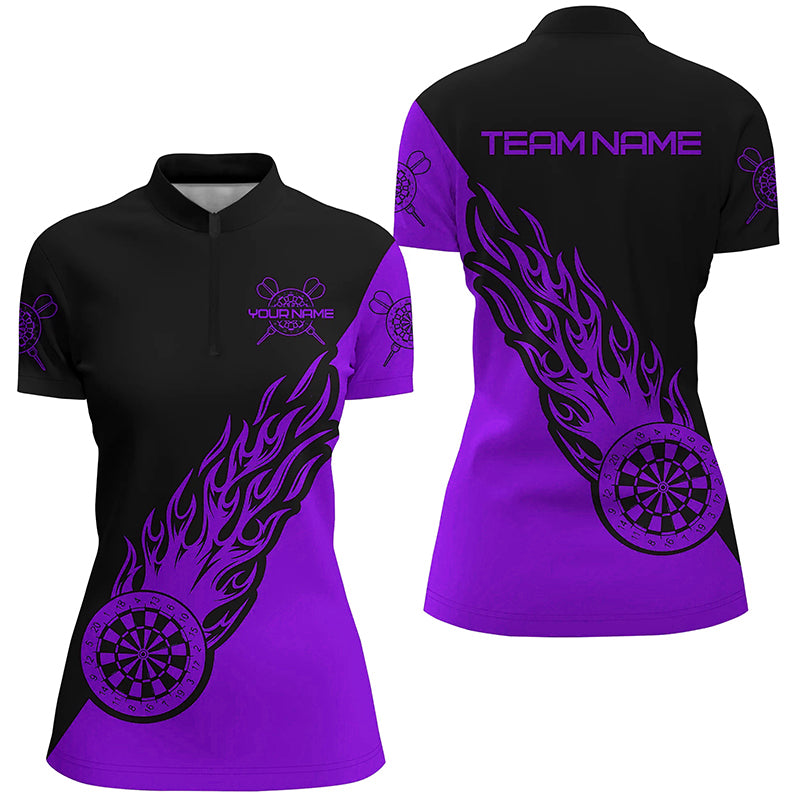 Personalized Purple Black Flame Darts Darts Dart