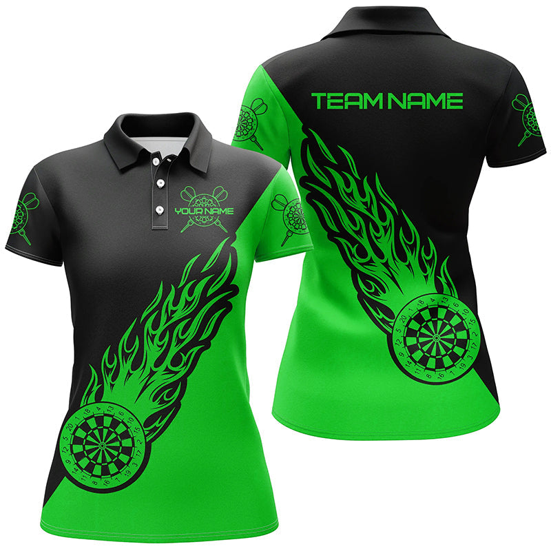 Personalized Green Black Flame Darts Darts Dart