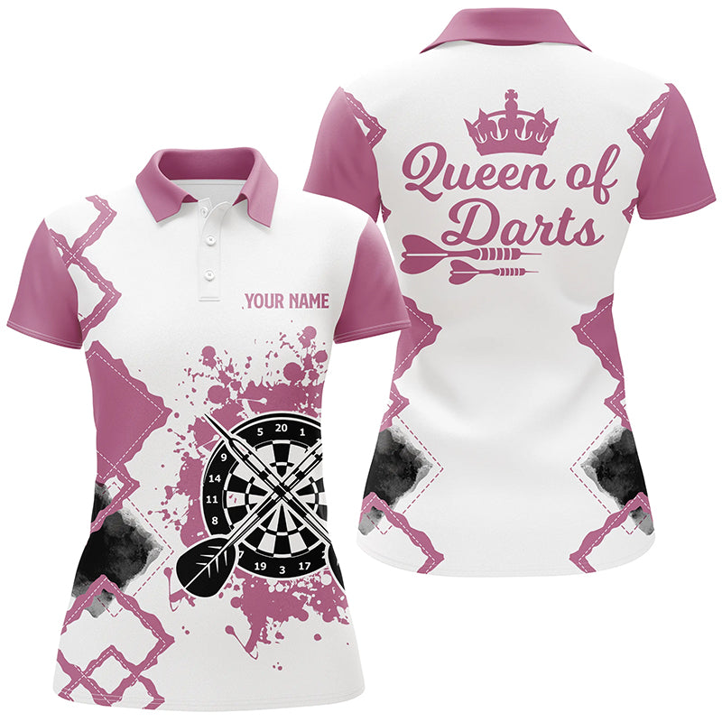 Queen Of Darts Pink White Darts Custom Cute Darts