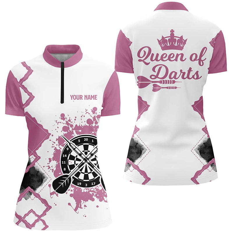 Queen Of Darts Pink White Darts Custom Cute Darts