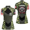 Green Camo American Flag Skull Dart Quarter-zip Custom Patriotic Darts