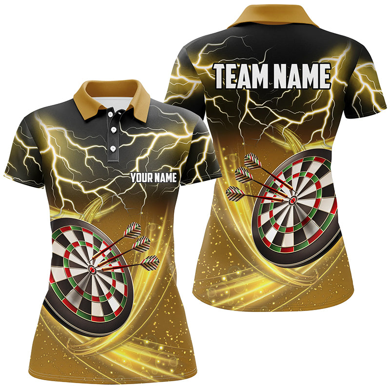 Personalized Thunder Lightning Yellow Darts Quarter-zip Custom Dart