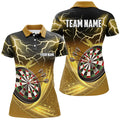 Personalized Thunder Lightning Yellow Darts Quarter-zip Custom Dart