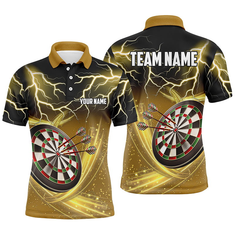 Personalized Thunder Lightning Yellow Darts Quarter-zip Custom Dart