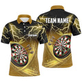 Personalized Thunder Lightning Yellow Darts Quarter-zip Custom Dart