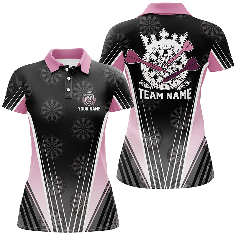 Personalized Black and Pink Darts Quarter-Zip Custom Dart Darts