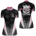 Personalized Black and Pink Darts Quarter-Zip Custom Dart Darts