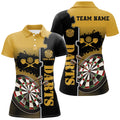 Personalized Yellow Black Darts Quarter-Zip Custom Darts Dart