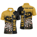 Personalized Yellow Black Darts Quarter-Zip Custom Darts Dart