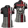 Personalized Skull American Flag Darts Quarter-zip Patriotic Darts