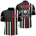 Personalized Skull American Flag Darts Quarter-zip Patriotic Darts