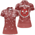 Personalized Darts Christmas Snowflakes Red Quarter-Zip Custom Dart