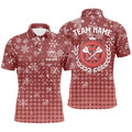 Personalized Darts Christmas Snowflakes Red Quarter-Zip Custom Dart