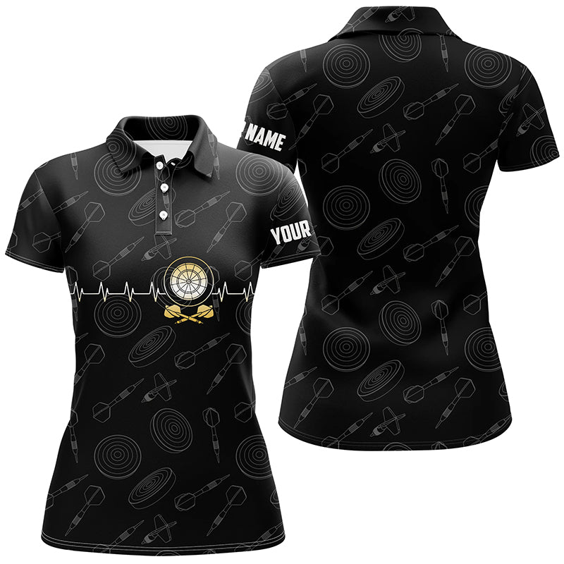 Darts Board Heart Beat Black Darts Pattern Quarter-Zip Custom Darts