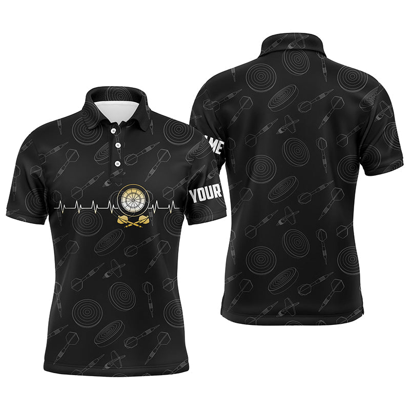 Darts Board Heart Beat Black Darts Pattern Quarter-Zip Custom Darts