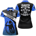 I Play Darts Because I Like It Blue Halo Darts Quarter-Zip Dart