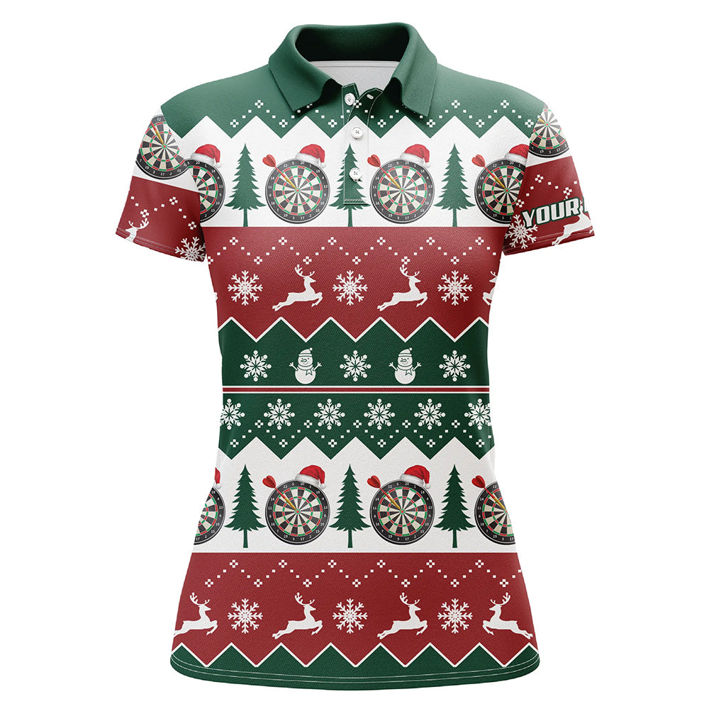 Christmas Tree Snowflakes Darts Quarter-Zip Custom Christmas Darts