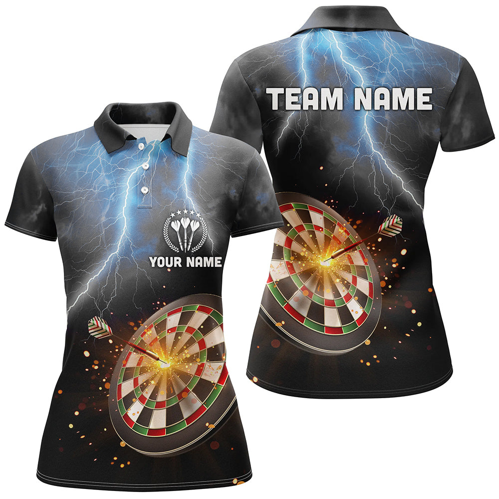 Personalized Thunder Lightning Black Darts Quarter-Zip Custom Dart