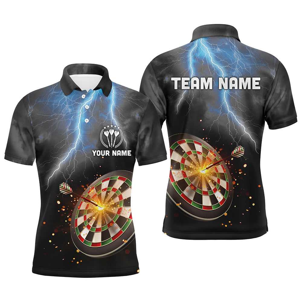 Personalized Thunder Lightning Black Darts Quarter-Zip Custom Dart