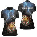 Personalized Thunder Lightning Black Darts Quarter-Zip Custom Dart