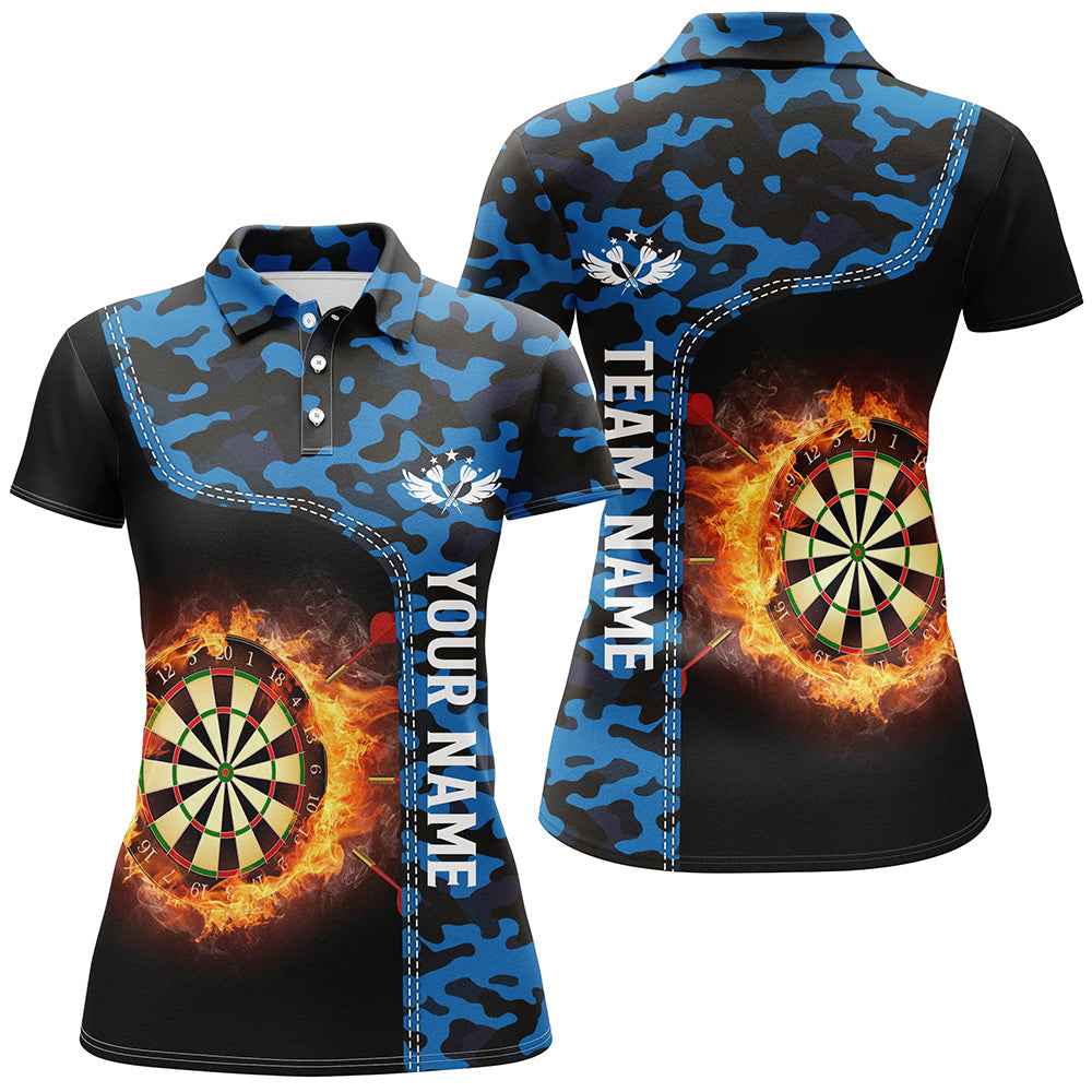 Blue Camo Flame Darts Board Women Darts Custom Dart