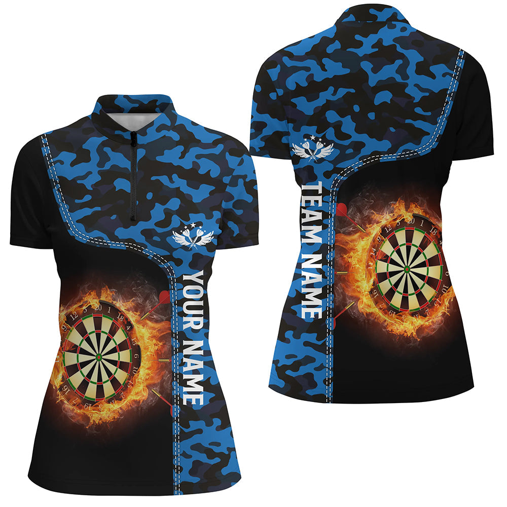 Blue Camo Flame Darts Board Women Darts Custom Dart
