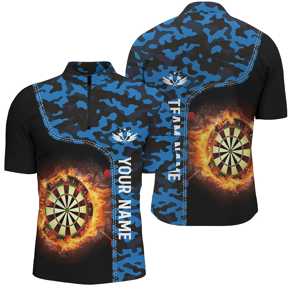 Blue Camo Flame Darts Board Women Darts Custom Dart