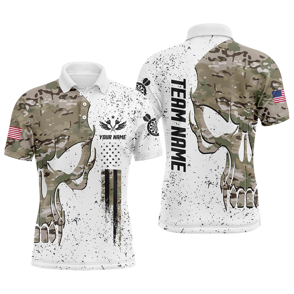 Grunge Camo Skull American Flag Men Darts Custom Patriotic Dart
