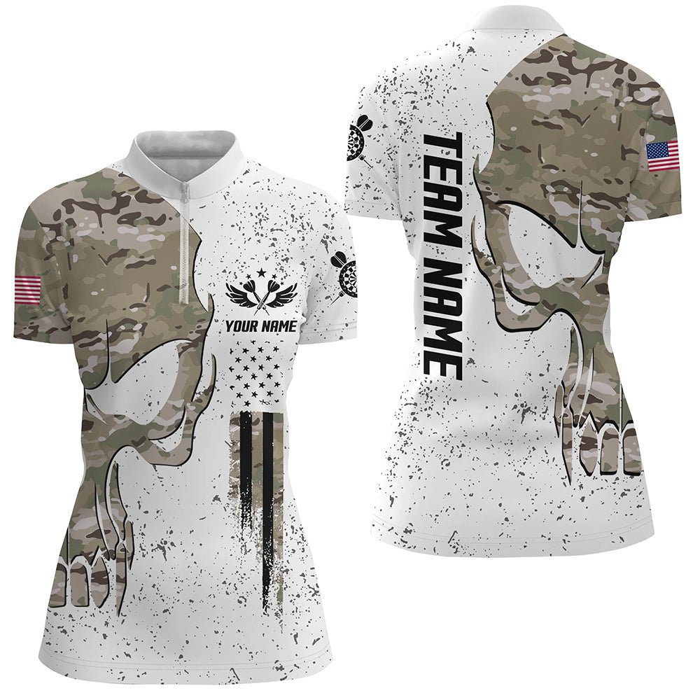 Grunge Camo Skull American Flag Men Darts Custom Patriotic Dart