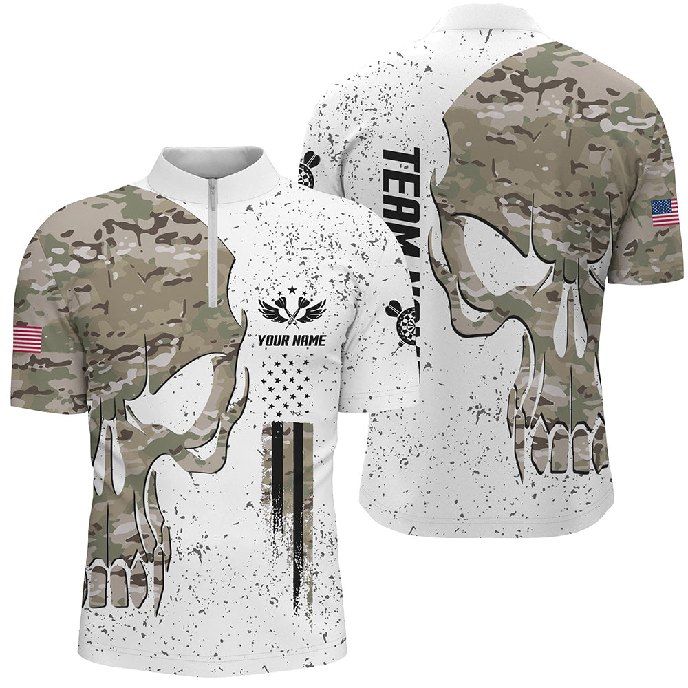 Grunge Camo Skull American Flag Men Darts Custom Patriotic Dart