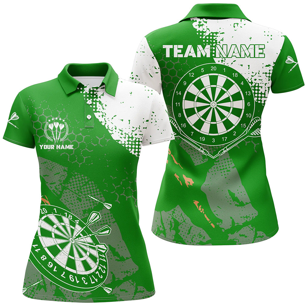 Retro Green White Pattern Custom Darts Dart Team