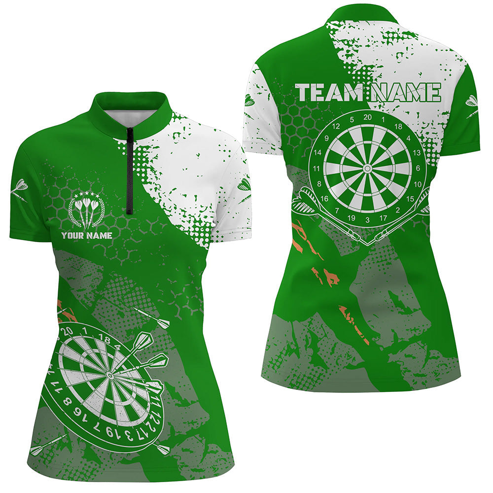 Retro Green White Pattern Custom Darts Dart Team