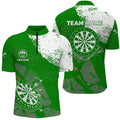 Retro Green White Pattern Custom Darts Dart Team